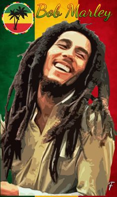 a man with dreadlocks is smiling and holding his hand out to the side