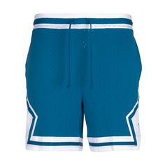 Bring street style and Jordan heritage to the court. These lightweight shorts are made from breathable mesh in a classic, relaxed silhouette. With sweat-wicking Dri-FIT technology and the iconic Diamond design, they'll keep you looking and feeling fresh all day. Elastic waistband with drawcord. Hand pockets. Striped knit tape. Dri-FIT technology helps you stay dry and comfortable. Mesh fabric is lightweight and breathable. Fabric: 100% polyester. Machine wash. Imported. Summer Athletic Shorts For Basketball, Blue Moisture-wicking Athletic Shorts For Streetwear, Summer Blue Activewear For Sports Events, Summer Basketball Athletic Shorts With Built-in Shorts, Casual Blue Basketball Athletic Shorts, Casual Blue Basketball Shorts, Blue Shorts For Summer Sports Events, Casual Blue Athletic Shorts For Basketball, Blue Mesh Activewear For Summer