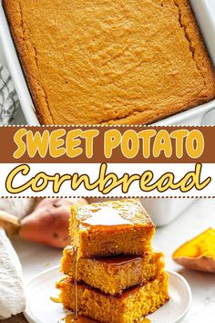 this sweet potato cornbread is so good and easy to make