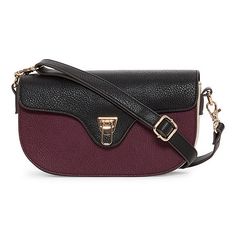 This Liz Claiborne women's Brielle flap shoulder bag is designed to be fashionable and functional, making it a must-have for your everyday collection. It's crafted from faux leather with gold-tone hardware and features interior pockets, a stylish flip-lock closure at the front, and an adjustable and removable crossbody strap. Closure Type: Flip LockPockets: 1 Front Zip Pocket, 1 Front Slip Pocket, 1 Back Slip PocketMetal Color: Gold ToneMeasurements: 9 Width/Inches, 5 Height/Inches, 2.5 Depth/In Trendy Flap Bag With Removable Pouch For Work, Workwear Bags With Detachable Strap And Flap Shape, Workwear Flap Bag With Detachable Strap, Versatile Burgundy Satchel Bag, Chic Shoulder Bag With Flap And Adjustable Strap, Modern Crossbody Satchel With Fold Over Clasp, Workwear Shoulder Bag With Fold Over Clasp, Workwear Bags With Fold Over Clasp, Modern Crossbody Bag With Fold Over Clasp