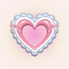 a heart shaped object with pink and blue accents