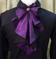 Our popular Jabots are now in rare and limited colors. This is a must have for those who love purple. Very limited quantities. Purple Vampire Aesthetic, Purple Aesthetic Clothes, Dark Purple Outfit, Dark Purple Suit, Purple Outfit Aesthetic, Purple Academia, Fancy Suits, Purple Royalty, Purple Goth