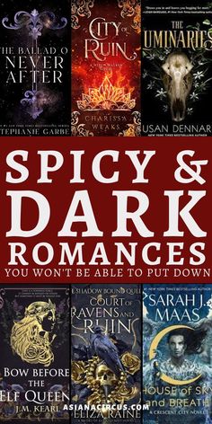 the book cover for spicy and dark romances you won't be able to put down