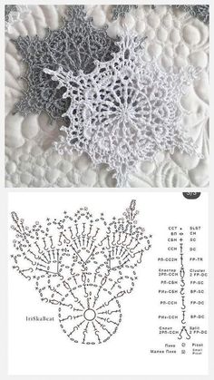 an image of crocheted doily with instructions for the lacework on it