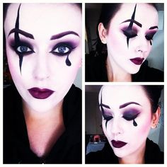 Make up inspiration - mime artist. IN LOVE WITH THIS LOOK. #halloween #makeup Harlequin Makeup, Extreme Make-up, Circus Makeup, Make Up Diy, Fantasy Make-up, Halloween Make-up Looks