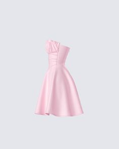 Add a sprinkle of delight into your day in this pink mini dress 💕 Made from cotton plain-weave fabric and complete with a fitted corset bodice and ruffles - this fit and flare style is perfect for the days you feel a little extra sweet 😊 Baby Pink Dress, Fitted Corset, Baby Pink Dresses, Pink Mini Dress, Corset Bodice, Weave Fabric, White Jersey, Ruffle Shorts, Pink Mini