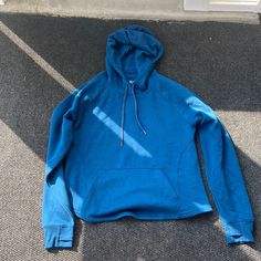 Brand New With Tag Tek Gear Blue Hoodie. Size Is Large. Condition Is Brand New. Blue Hoodie Top For Workout, Blue Workout Hoodie Top, Blue Long Sleeve Sports Hoodie, Blue Crew Neck Top With Kangaroo Pocket, Blue Long Sleeve Tops With Kangaroo Pocket, Blue Sports Top With Adjustable Hood, Blue Athleisure Hoodie For Workout, Blue Top With Adjustable Hood For Fall, Blue Winter Tops With Adjustable Hood