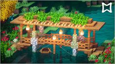 Minecraft Tree Bridge, Minecraft Pillar, Minecraft Pillar Designs, Minecraft Fairycore, Chalet Minecraft, Minecraft Market, Minecraft Bridge, Forest Biome