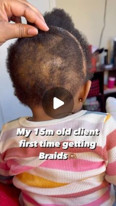 Kids Hairstylist ❤️ on Instagram: "Baby girl started off upset but ended her service being happy & loving her hair🥰 -Patience is 🔑 Always trust the process♥️ - - - #hairgrowth #hairvideos #knotless #mediumknotless #explore #supportblackbusinesses #braidedhairstyles #braidinspiration #braidsformen #boybraids #naturalbraids #protectivehairstyles #hairinspo #texasbraiders #hairgrowth #trendingreels #fyp #hairloss #curlyhairstyles #naturalhairstyles #simplehairstyles #kidsbraids #easyhairstyles #hairstyles #hairtransformation #hairtutorial #childrenhairstyles #naturalhairdaily #toddlerhairstyles #hairgoals" Hảir Style For Baby Girl, Lil Kids Hairstyles Black, Kids Fulani Braids Hairstyles, Toddlers Hairstyles Girl Black, Girl Twist Hairstyles Kids Black Little, Babies Hairstyles Girl, Black Baby Hairstyles Short Hair, Children Braids Hairstyles Black