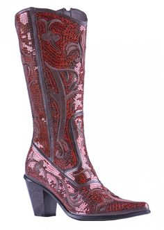 We are dressing up the country cowgirl look with a sassy layer of sequin on a classic bronze color. It's a bold move, but these Helen's Heart boots are a complete fashion statement. These blingy, shiny boots are a fantastic way to show shimmery support for your favorite football, basketball, hockey or baseball team! *Boots are available in whole sizes only (5-11). *Helen's Heart sequin boots tend to run a little bigger. If you're a half size then you'll want to go down to the next whole size. Fo Embellished Festival Boots For Fall, Fall Embellished Snip Toe Boots, Embellished Snip Toe Boots For Fall, Fitted Sequin Boots For Fall, Sequin Boots For Fall, Western Embellished Snip Toe Boots, Western Style Party Boots With Bling, Embellished Snip Toe Party Boots, Embellished Snip Toe Boots For Party