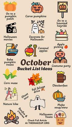 Fun October Bucket List Ideas: Family & Friends Activities 🍁🎃 Things To Do In October, October Bucket List, Halloween Apples, Party Bucket, October Activities, Christmas Bucket List, Bucket List Ideas, Fall Mood Board, Halloween Traditions