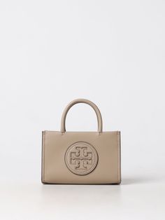 Handbag TORY BURCH Woman color Mud Tory Burch Handbags, Mini Handbag, Signature Logo, Small Bag, Woman Colour, Mini Bag, Top Handle, Bags Women, Blush Pink