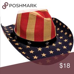 Vintage USA Patriotic Straw Cowboy Hat Shapeable Vintage USA Patriotic Straw Cowboy Hat Shapeable Accessories Hats Patriotic White Hat For Summer, Red Patriotic Summer Hat, Casual Adjustable Hats For 4th Of July, Trendy Adjustable Hats For 4th Of July, Red Americana Hat For Summer, Red Americana Summer Hat, Patriotic Hats For Beach In Spring, Patriotic Beach Hats For Spring, Patriotic Beach Hat For Spring