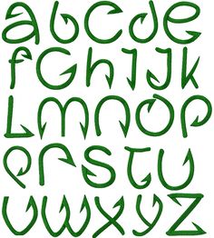 the letters and numbers are drawn in green ink