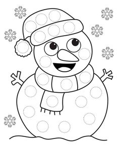 a snowman with a hat and scarf on it's head is outlined in the shape