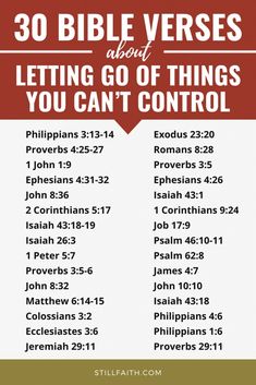 the 30 bible verses about letting go of things you can't control