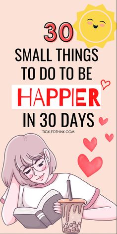 30 Day Happiness Challenge, How To Become Happy, Tips For Happy Life, Happiness Challenge, Personal Growth Plan, Ways To Be Happier, Affirmations For Happiness, Happy Minds, Personal Improvement