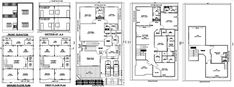 the floor plan for an apartment building with three floors and two stories, including one bedroom