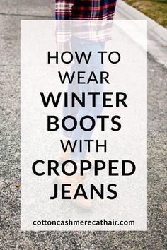 Boots With Cropped Jeans, Mom Jeans And Boots, Sock Trick, Women's Winter Outfit, Mom Jeans Outfit Winter, Flare Jeans Outfit, Fall Winter Hair Color, Jeans Outfit Winter