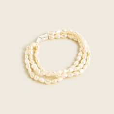 J.Crew: Freshwater Pearl Layered Bracelet For Women Grandmother Style, Grandmother Jewelry, Layered Bracelet, Stone Statement Necklace, Cluster Bracelets, Coastal Grandmother, Beaded Tassel Necklace, Jewel Necklace, Round Necklace