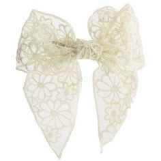 Dimensions: 7.81" H x 7.38" W x 1.88" D Material: Fabric & Metal Color: Ivory Age Grade: 16+ Quantity: 1 Give your outfit a light and airy look when you accessorize with this Daisy Lace Hair Bow Clip! This gorgeous accessory features a fun daisy pattern with a laced body. Pair this bow with a beautiful outfit and wear it to your favorite coffee shop in style! Lace Hair Bow, Wearable Art Fashion, Hair Bow Clip, Bow Clip, Lace Hair, Daisy Pattern, Bow Hair Clips, Bow Clips, Color Ivory