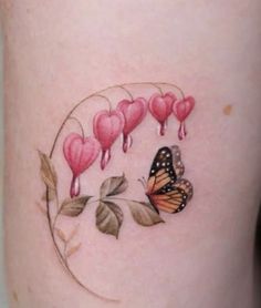 Heart Flower Tattoo, Heart Tat, Mama Tattoo, Tasteful Tattoos, Hair Tattoos, Pretty Tattoos, Heart Tattoo, Life Tattoos, Leg Tattoos