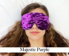 "A Candi Andi handmade sleep eye mask...     PROVIDES you with total darkness to assist your transition into a deeper sleep faster & naturally while aiding in REM sleep which is the most crucial part of the sleep cycle.     SOOTHES your eyes with uplifting pressure to reduce puffiness around the eyes.  Handcrafted from the most luxurious crushed velvet with an adjustable strap for a perfect fit.     ALL-NATURAL lavender blossoms have been proven for centuries to ENHANCE your ability to relax and Purple V-neck Sleepwear For Bedtime, Lavender Eye Pillow, Arizona Biltmore, Massage Studio, Lavender Silk, How To Sleep Faster, Silk Sleep Mask, New York Studio, Lavender Scent