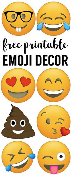 an image of emojdecor with the text free printable