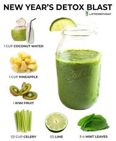 New Years Detox, Resep Smoothie, Body Reset, Smoothie Diet Challenge, Fat Burning Smoothies, Diet Challenge