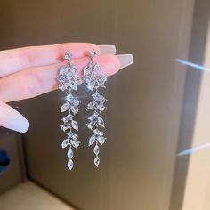 |200001034:200003759#ED812 خواتم خطوبة, قلادات متدلية, Shiny Jewelry, Long Tassel Earrings, Bride Earrings, Color Jewelry, Wedding Party Jewelry, Fancy Jewellery, Birthday Jewelry Gift