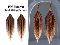 the beaded fringe earrings are designed to look like beads