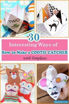 30 interesting ways to make a cootie catcher with templates