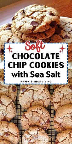 soft chocolate chip cookies with sea salt are the perfect treat for any holiday get together