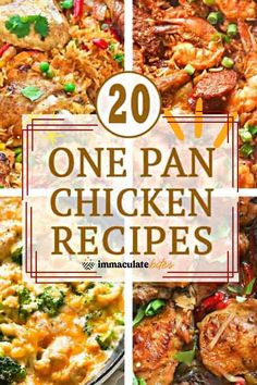 20 One-Pan Chicken Recipes – These incredible chicken recipes will kick up your budget-friendly weeknight meal menus up a few notches. Chicken is so juicy, meaty, and economical for a family. Even better, it’s super easy to prepare, whether in the oven, the stovetop, or the grill. Pan Chicken Breast, Pan Chicken Recipes, Dinner Party Dishes, Simple Family Meals, Duck Recipes, Chicken Main Dishes