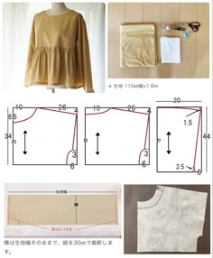 the instructions for how to sew a blouse