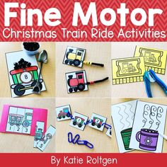 christmas train ride activities for kids to practice fine motor skills