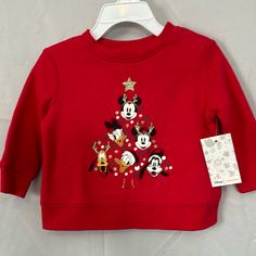 Nwt. Disney Jumping Beans Christmas Sweatshirt. Size 12m Disney Crew Neck Holiday Tops, Disney Cotton Christmas Tops, Disney Christmas Minnie Red Head Sweatshirt, Christmas Disney Shirts Hot Topic, Disney Christmas Sweatshirts & Hoodies, Jumping Beans, Disney Shirts, Christmas Sweatshirts, Kids Shirts