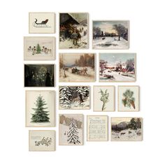 a collection of christmas cards from the early 20th century