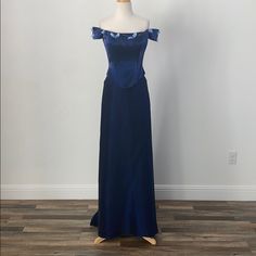 Size 12 Bust 35 Waist 27 Hips 35 Blue Midi-length Off Shoulder Party Dress, Off Shoulder Evening Dress, Size 12 Dress, Size 12, Off Shoulder, Evening Dresses, Colorful Dresses, Womens Sizes, Womens Dresses