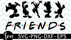 the silhouettes of mickey mouse and friends