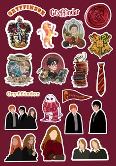 the harry potter stickers are all different colors and sizes, but there is no image on