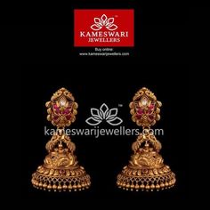 Kameswari Jewellers, Buy Earrings Online, Gold Jhumka, Jhumka Designs, Antique Gold Jewelry Indian