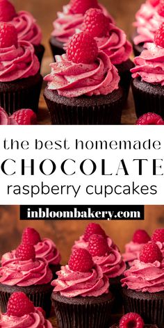 the best homemade chocolate raspberry cupcakes