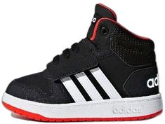 Red Adidas Sneakers For Training, Red Adidas Training Sneakers, Red Adidas Skate Shoes For Sports, Adidas Red High-top Sneakers With Logo, Black Adidas Basketball Shoes For Training, Black High-top Adidas Basketball Shoes, Black Adidas Training Basketball Shoes, Adidas High-top Black Basketball Shoes, Adidas Logo Black High-top Sneakers For Sports