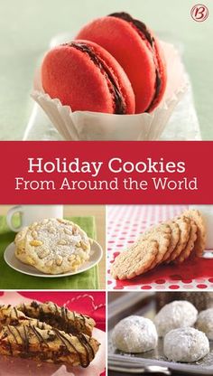 holiday cookies from around the world with text overlay that reads, holiday cookies from around the world