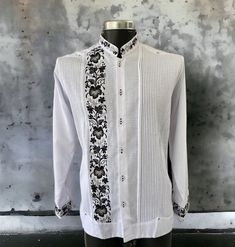 Mexican Wedding Shirts For Men, Mexican Wedding, Metallic Dress, Embroidered Design