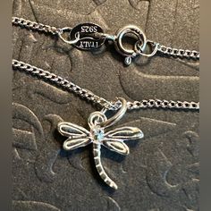 @Pixielife Artisan Sterling Silver Dragonfly Necklace .925 Silver 20” Inches Long Chain Made In Italy Dainty Dragonfly Is .5 Inch Wide And Long Sweet And Minimalistic Silver Dragonfly Makes A Lovely Gift For Your Favorite Nature Lover. Coordinating Earrings May Still Be Available In This Closet. New Fairy Core Jewelry Gift Bag Included Unique Jewelry Hand Crafted By Joallyn Of Pixie Life Bundle Discounts Your Items Are Carefully Packaged And Shipped The Same Or Next Business Day. 533 Aesthetic D Adjustable Sterling Silver Dragonfly Necklace, Fairy Core Jewelry, Sterling Silver Dragonfly Necklace, Silver Dragonfly Necklace, Vintage Gold Necklace, Moonstone Pendant Necklace, Black Choker Necklace, Stone Choker, Bronze Necklace