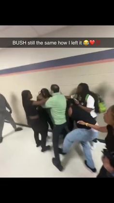 a group of people dancing in a room