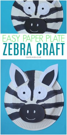 paper plate zebra craft for kids to make