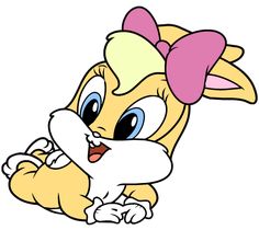 an image of a cartoon character with big eyes and a pink bow on her head